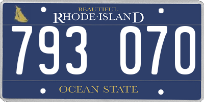 RI license plate 793070