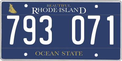 RI license plate 793071