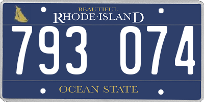 RI license plate 793074