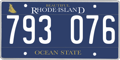 RI license plate 793076