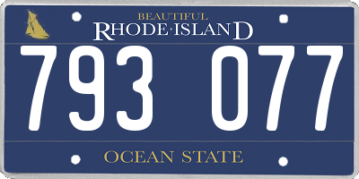 RI license plate 793077