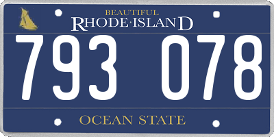 RI license plate 793078