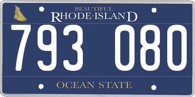 RI license plate 793080