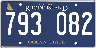 RI license plate 793082
