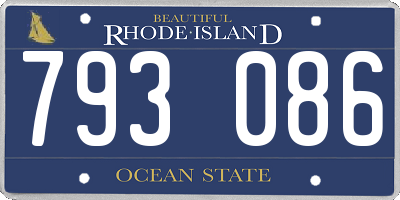 RI license plate 793086