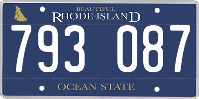 RI license plate 793087