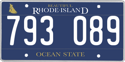 RI license plate 793089