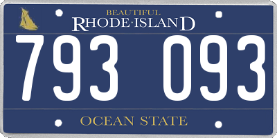 RI license plate 793093