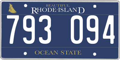 RI license plate 793094