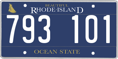 RI license plate 793101