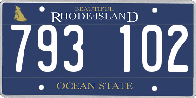 RI license plate 793102
