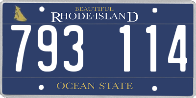RI license plate 793114