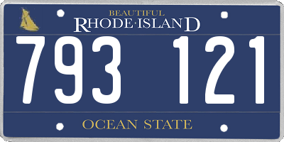RI license plate 793121