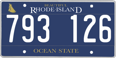 RI license plate 793126