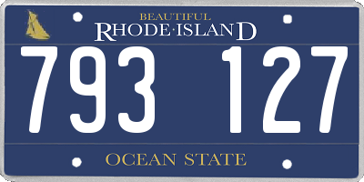 RI license plate 793127