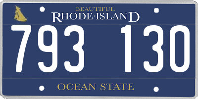 RI license plate 793130
