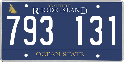 RI license plate 793131