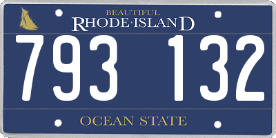 RI license plate 793132