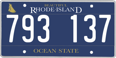 RI license plate 793137