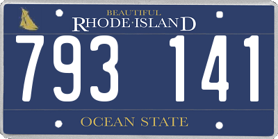 RI license plate 793141