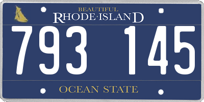 RI license plate 793145