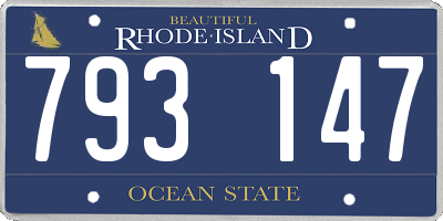 RI license plate 793147