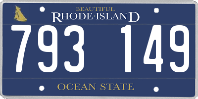 RI license plate 793149