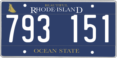 RI license plate 793151