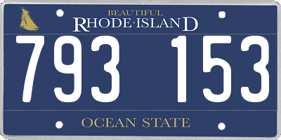 RI license plate 793153