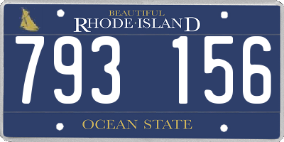 RI license plate 793156