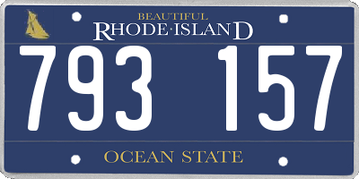 RI license plate 793157