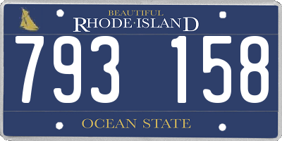 RI license plate 793158