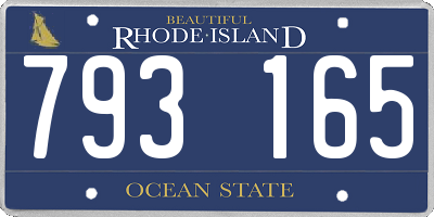 RI license plate 793165