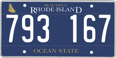 RI license plate 793167