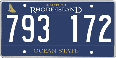 RI license plate 793172
