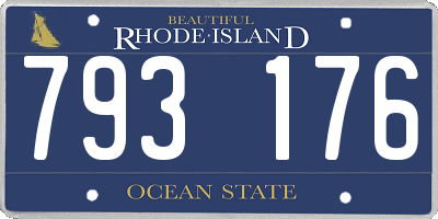 RI license plate 793176
