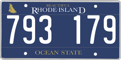 RI license plate 793179