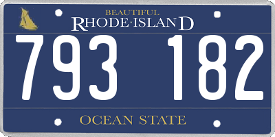 RI license plate 793182