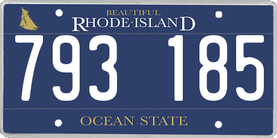 RI license plate 793185