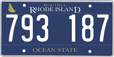 RI license plate 793187