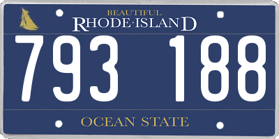 RI license plate 793188