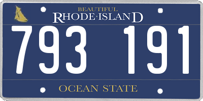 RI license plate 793191