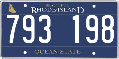 RI license plate 793198