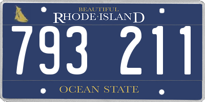 RI license plate 793211