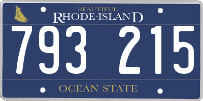 RI license plate 793215