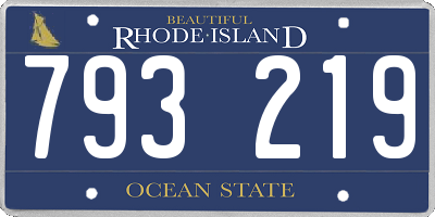 RI license plate 793219