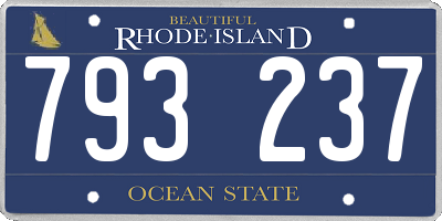 RI license plate 793237