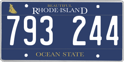RI license plate 793244
