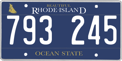 RI license plate 793245