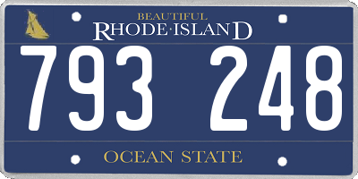 RI license plate 793248